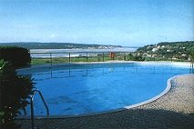 View of Lagoon and Sea from Pool